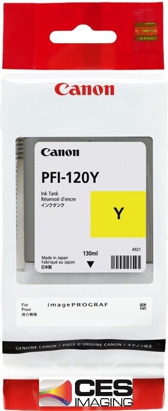 Canon PFI-120Y - Cartucho de tinta de rendimiento estándar Amarillo (Canon imagePROGRAF TM-300)